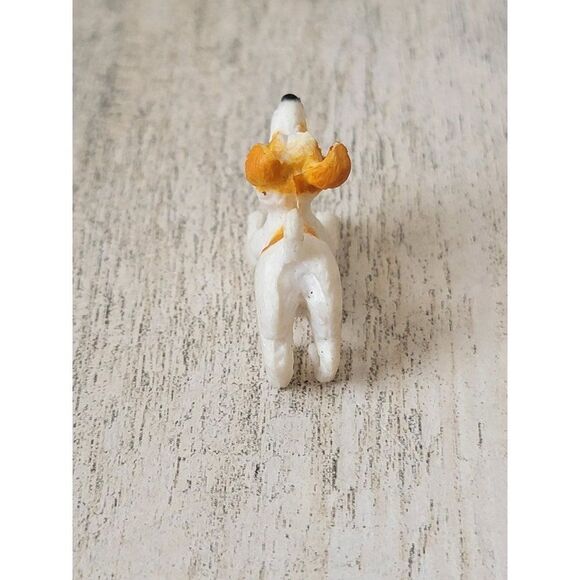 Mini spotted dog bow playful pet accessory toy figure - Picture 4 of 5